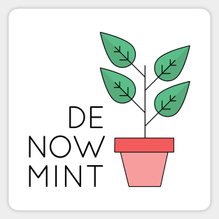 De Now Mint Sticker